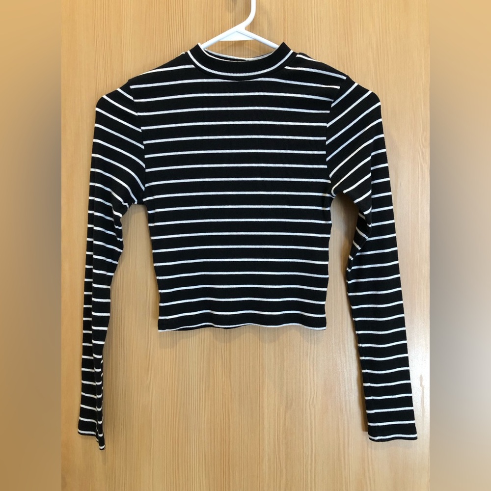 H&M mock neck cropped top